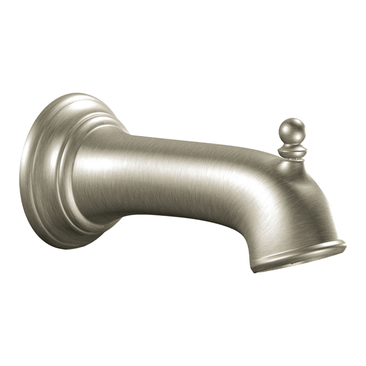 Moen 7 1/4" Tub Spout with 1/2" Slip Fit Connection From The Brantford Collection 3857 in Brushed Nickel (3857BN)