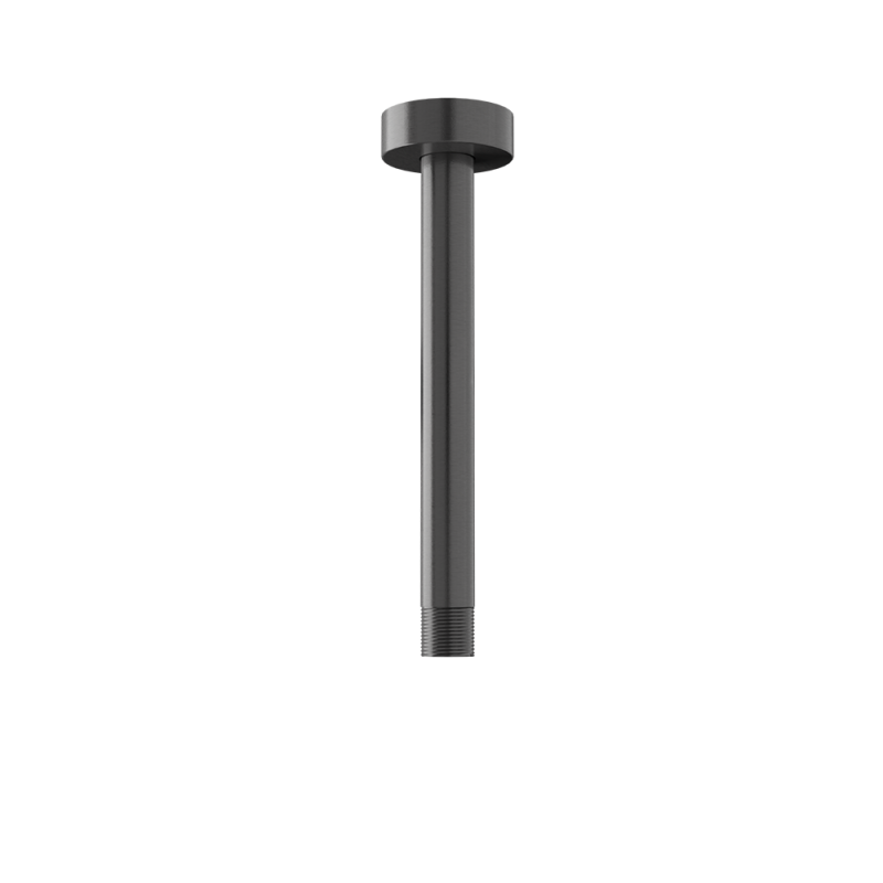 Rubi Brass 8" Round Vertical Shower Arm Gun Metal RBDVR8GM