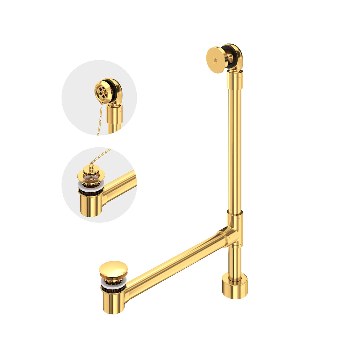 Victoria + Albert Freestanding Bathtub Drain For Above-Floor Installation Box K-50 - Unlacquered Brass