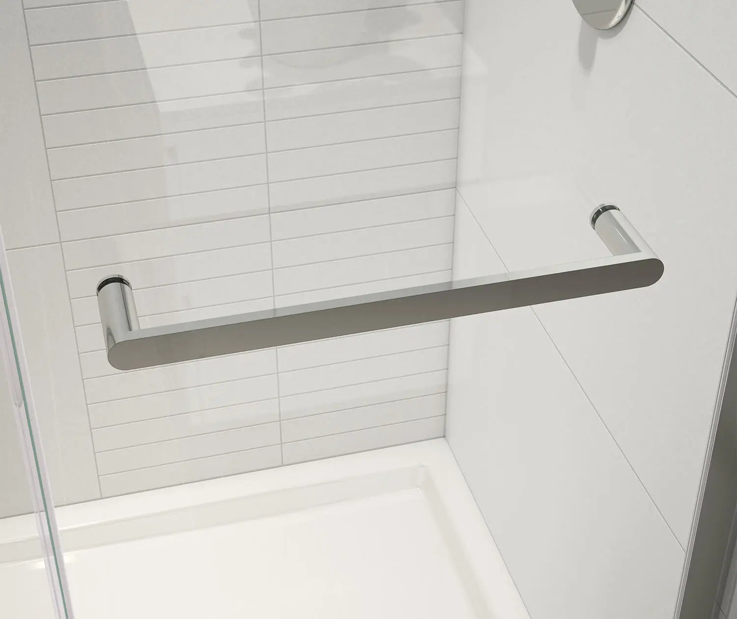 Halo Pro 60 x 36 x 78 3/4 in. 8mm Sliding Shower Door with Towel Bar for Corner Installation with Clear glass in Chrome - Plumbing Market