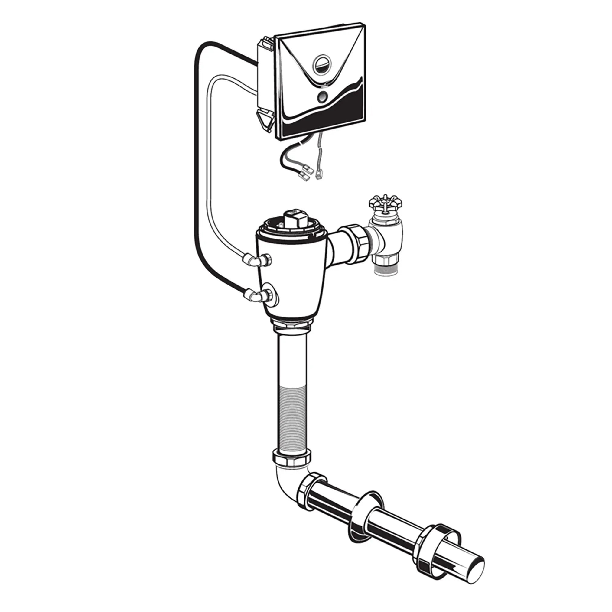 American Standard Ultima Selectronic Concealed Toilet Flush Valve, Base Model, Piston-Type, 1.1 gpf/4.2 Lpf 606B211.007 - Plumbing Market