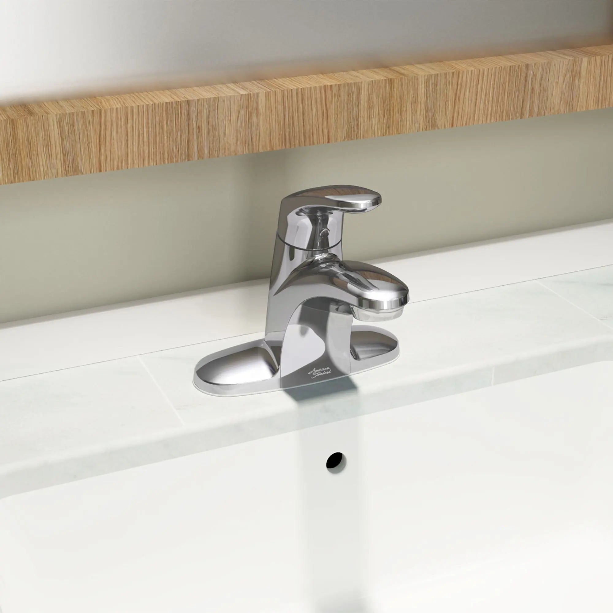 Colony PRO 4-Inch Centerset Single-Handle Bathroom Faucet 1.2 gpm/4.5 Lpm Less Drain With Lever Handle - Plumbing Market
