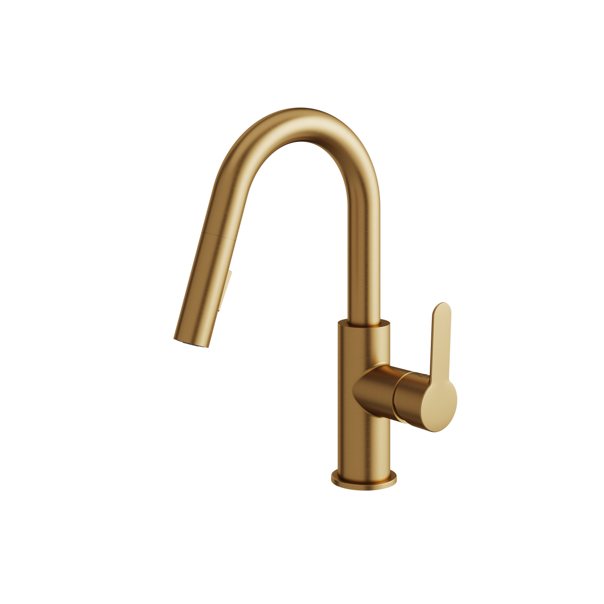 Aquabrass Barley Prep Pull-Down Dual Stream Mode Kitchen Faucet 6545B in brushed gold pvd