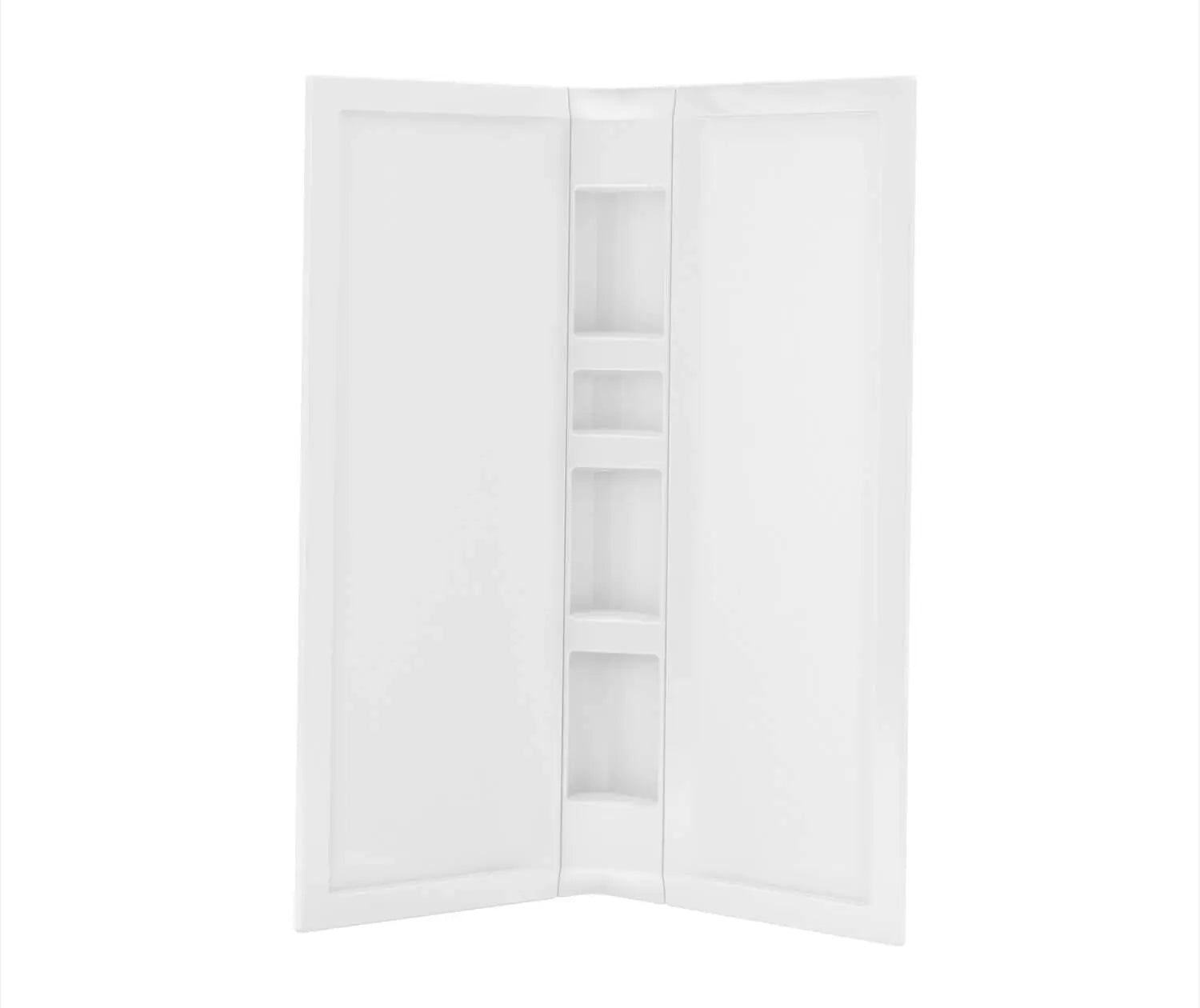 40 x 40 in. Acrylic Three-Piece Corner Shower Wall Kit in White - Plumbing Market
