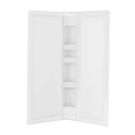 40 x 40 in. Acrylic Three-Piece Corner Shower Wall Kit in White - Plumbing Market