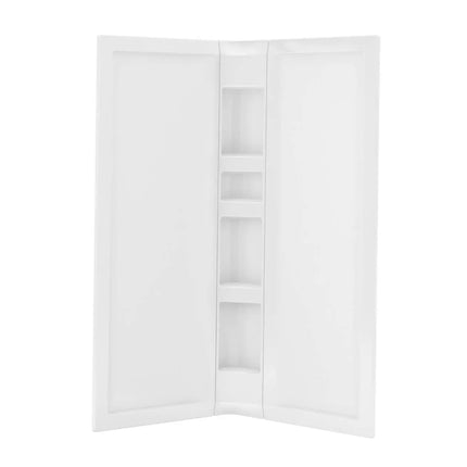 40 x 40 in. Acrylic Three-Piece Corner Shower Wall Kit in White - Plumbing Market