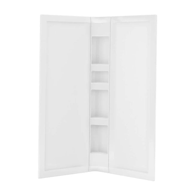 40 x 40 in. Acrylic Three-Piece Corner Shower Wall Kit in White - Plumbing Market