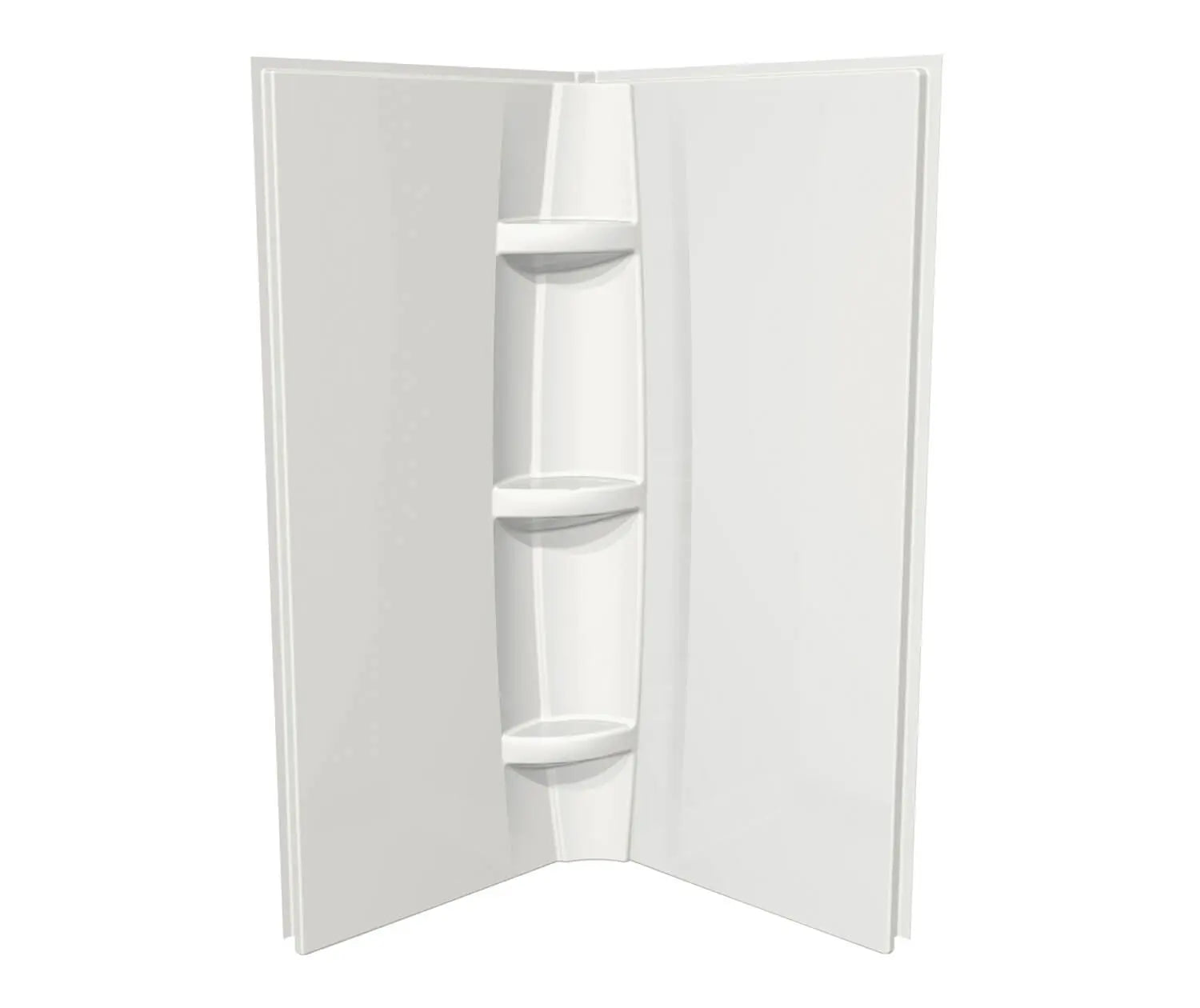 40 x 72 in. Acrylic Direct-to-Stud Two-Piece Shower Wall Kit in White - Plumbing Market