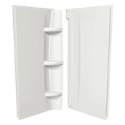 40 x 72 in. Acrylic Direct-to-Stud Two-Piece Shower Wall Kit in White - Plumbing Market