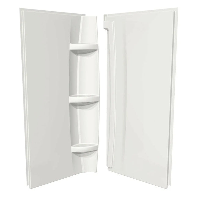 40 x 72 in. Acrylic Direct-to-Stud Two-Piece Shower Wall Kit in White - Plumbing Market