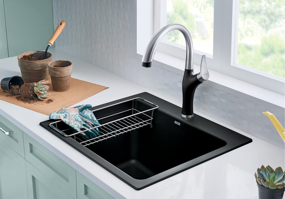 Blanco Liven Laundry 25" Dual Mount SILGRANIT Laundry Sink installed