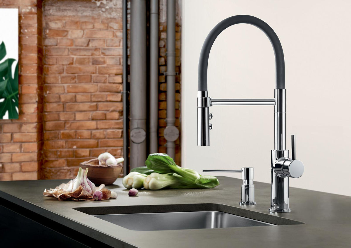 Blanco Catris kitchen faucet installed in a kitchen