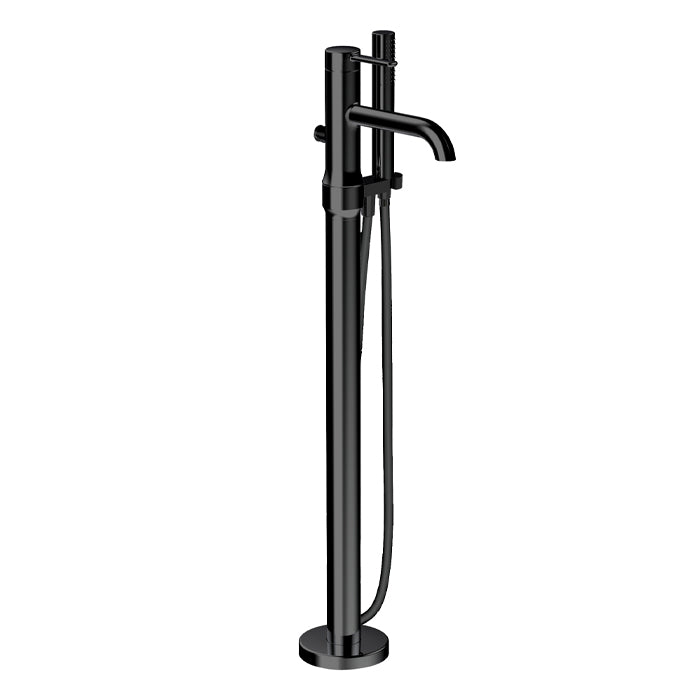 ALT Circo Floormount Tub Filler with Handshower 40787 in Electro Black