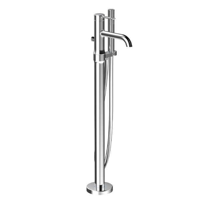 ALT Circo Floormount Tub Filler with Handshower 40787 in Polished Chrome