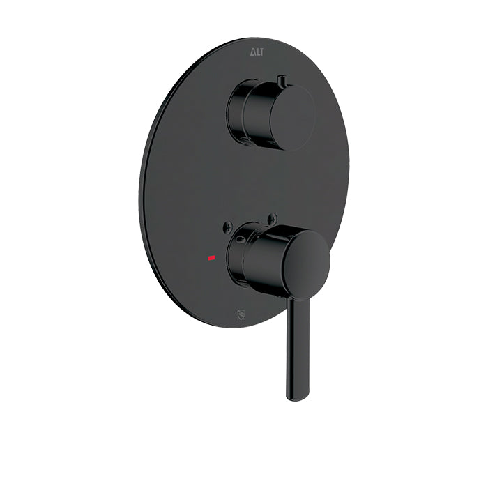 ALT Circo Trim Set for Uniplex Pressure Balance Valve – 2-Way Diverter Non-Shared 40822 in Electro Black