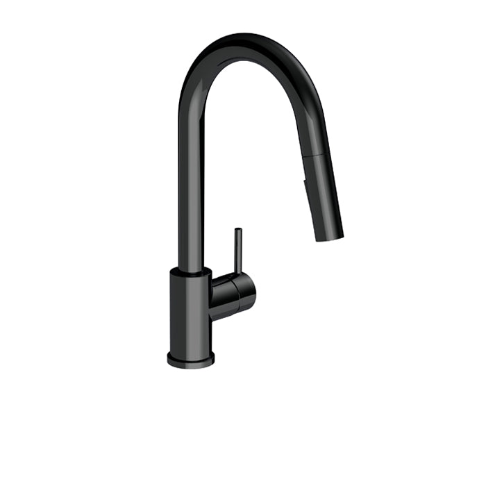 ALT Cantinetta Single-Control Pull-Down Kitchen Faucet 40874 in Electro Black