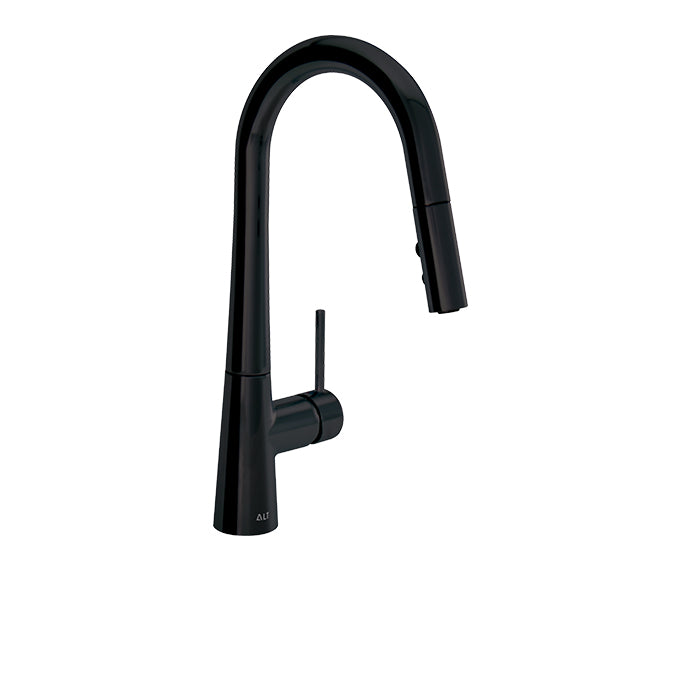 ALT Bettola Single-Control Pull-Down Kitchen Faucet 40875 in Electro Black