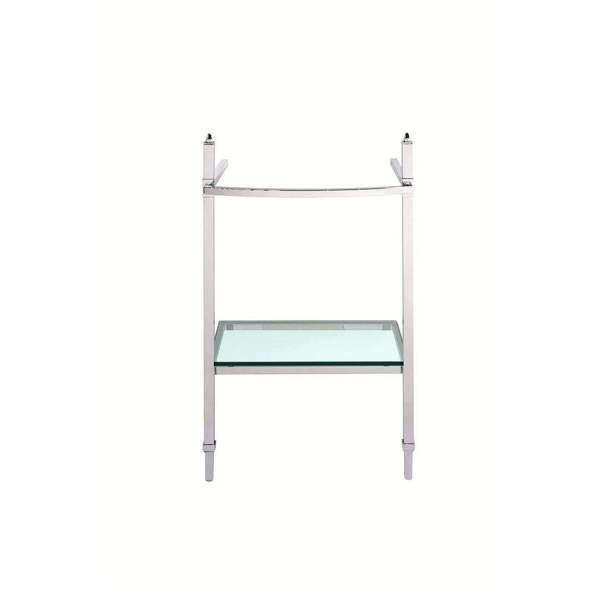 DXV Wyatt 21 in. Console Legs with Glass Shelf in Polished Chrome (D21460024.002)