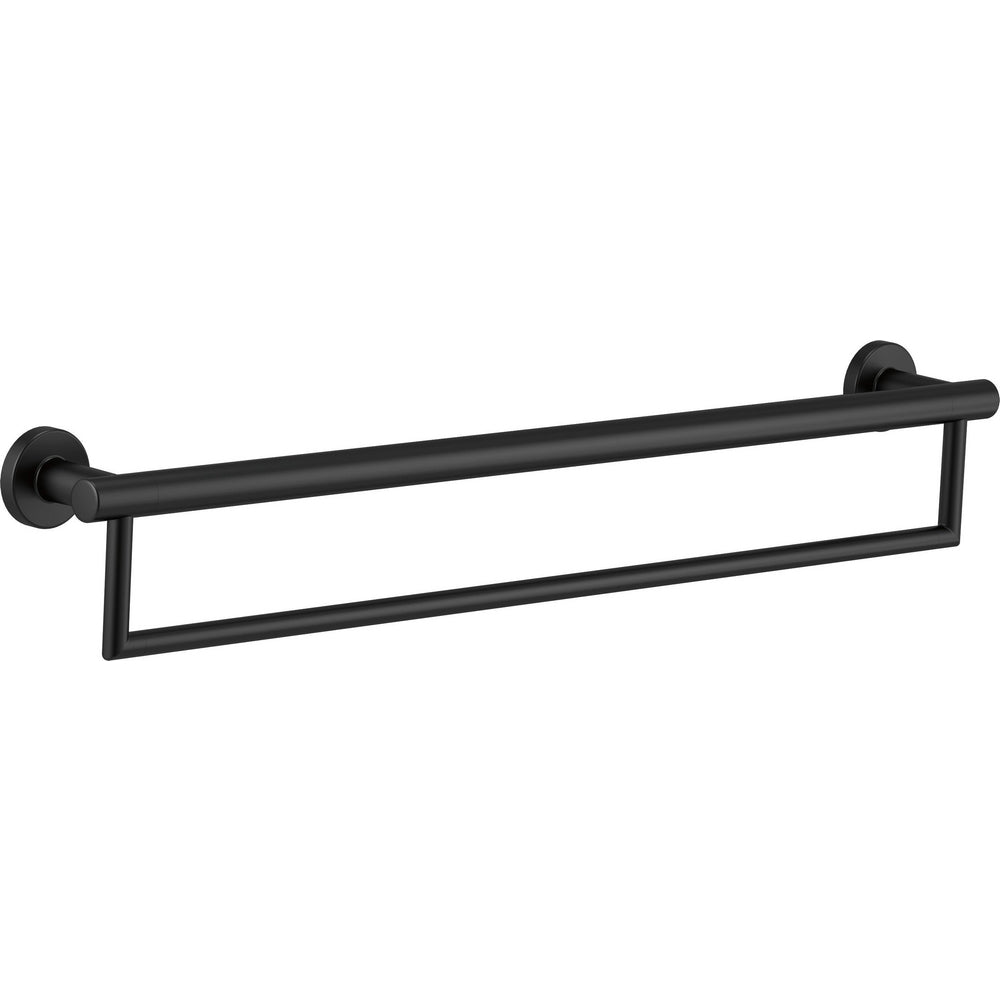 Delta Contemporary 24" Towel Bar With Assist Bar - Matte Black