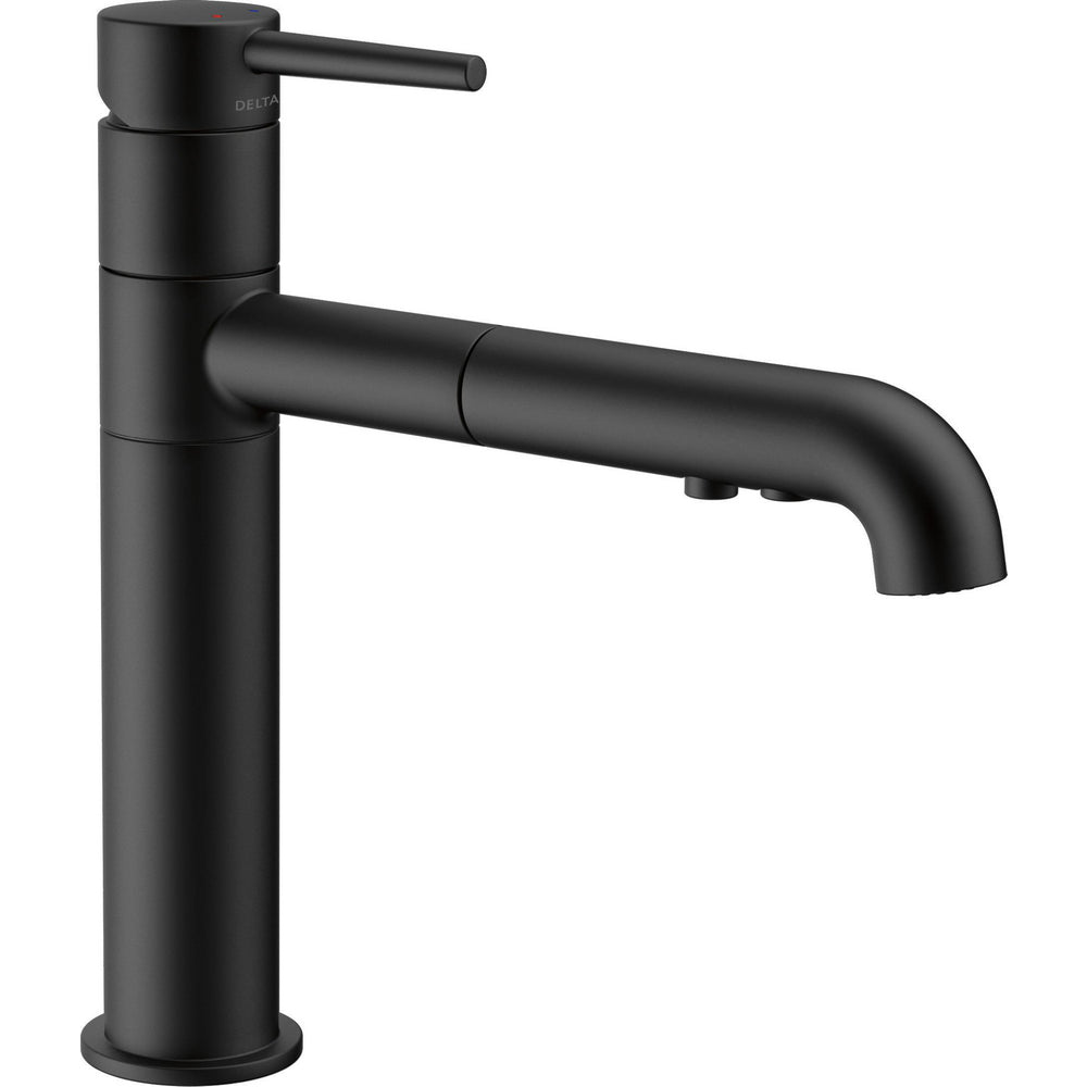 Delta Trinsic Pull Out Kitchen Faucet - Matte Black