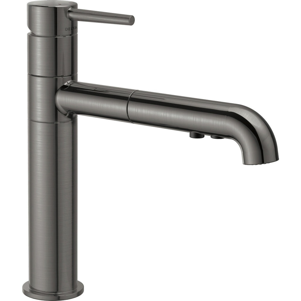 Delta Trinsic Pull Out Kitchen Faucet - Black Stainless