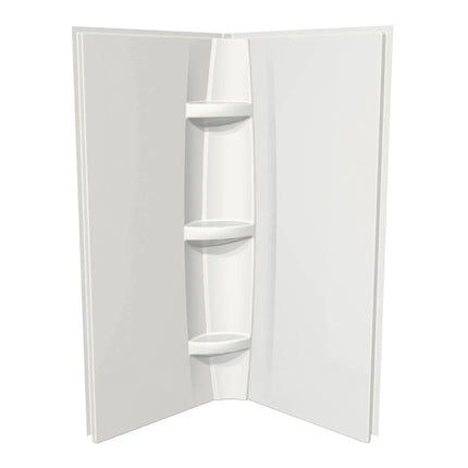 42 x 72 in. Acrylic Direct-to-Stud Two-Piece Shower Wall Kit in White - Plumbing Market