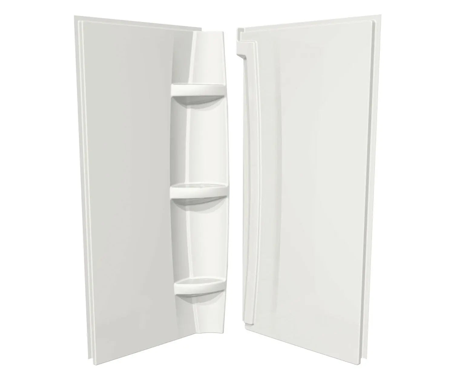 42 x 72 in. Acrylic Direct-to-Stud Two-Piece Shower Wall Kit in White - Plumbing Market
