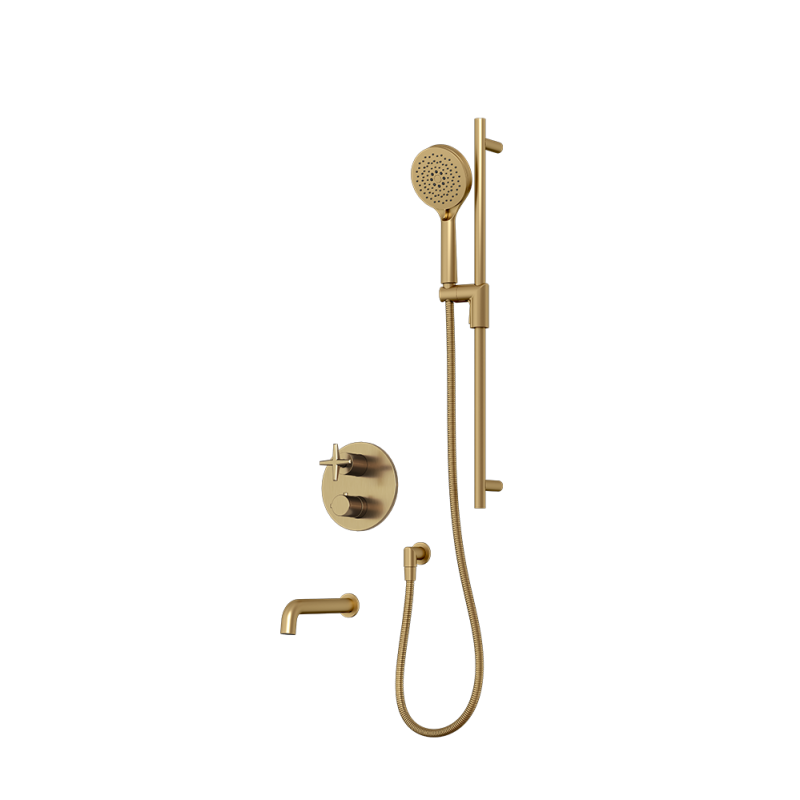 Rubi Lexa 1/2" Thermostatic Shower Set Brushed Gold RLX832OR