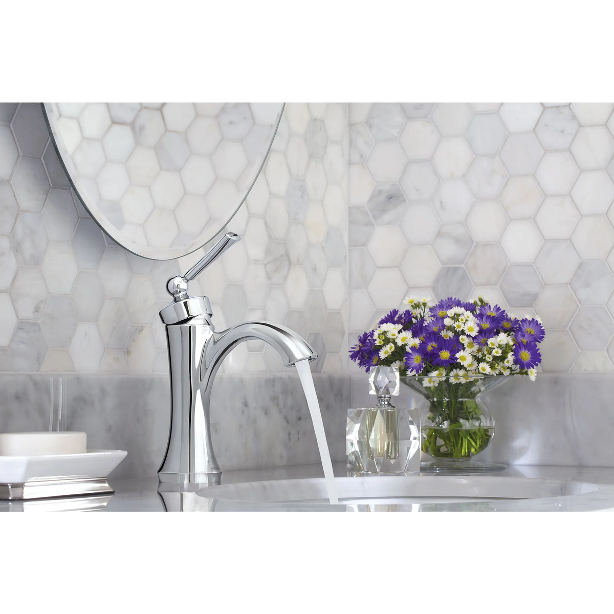 Moen Wynford Single-Handle High-Arc Bathroom Faucet 4500 in Chrome (4500) - view 3