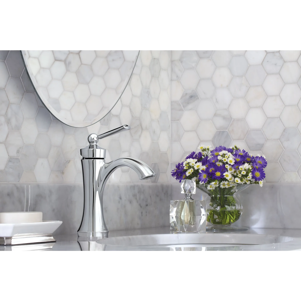Moen Wynford Single-Handle High-Arc Bathroom Faucet 4500 in Chrome (4500) - view 2