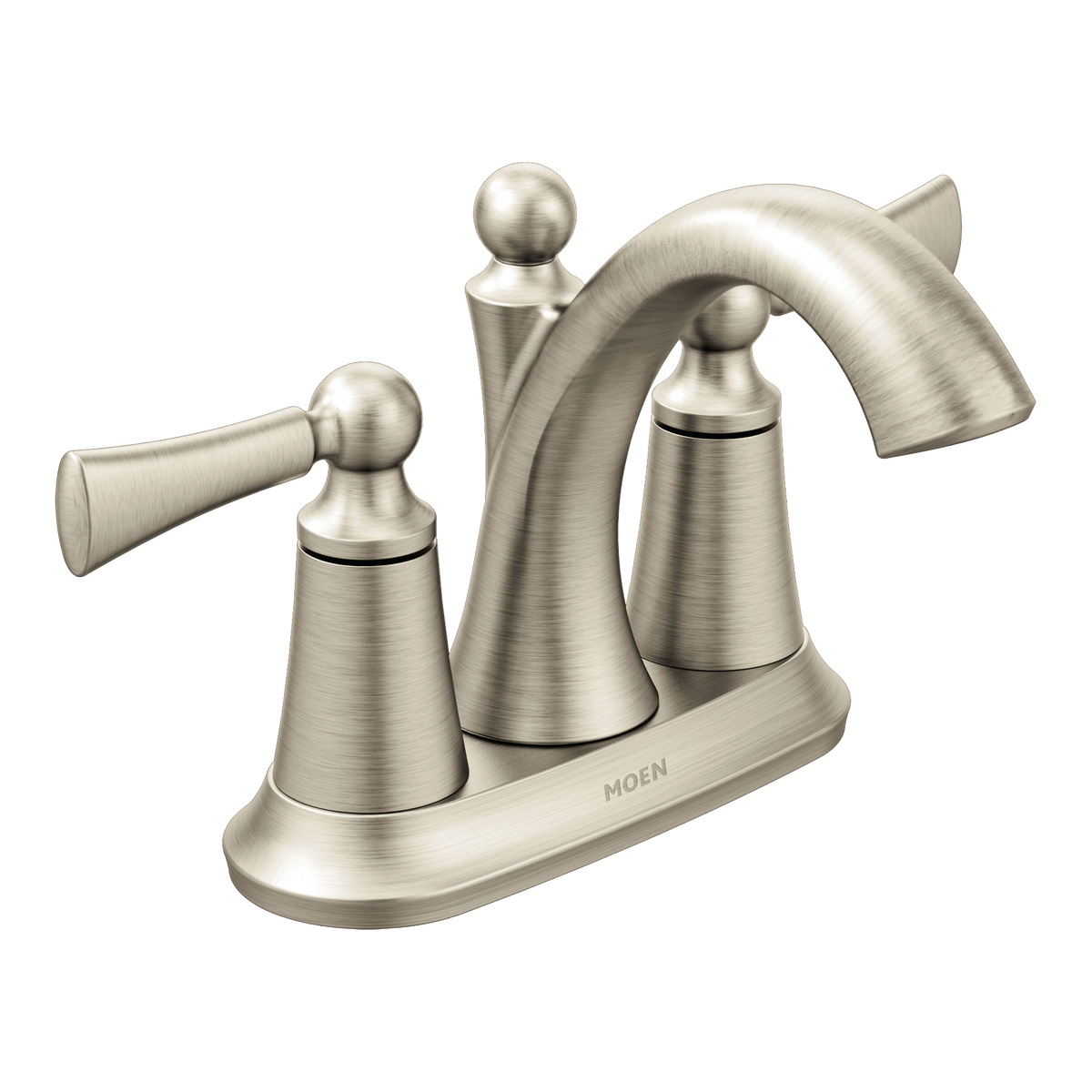 Moen Wynford Two-Handle High-Arc Bathroom Faucet 4505 in Brushed Nickel (4505BN)