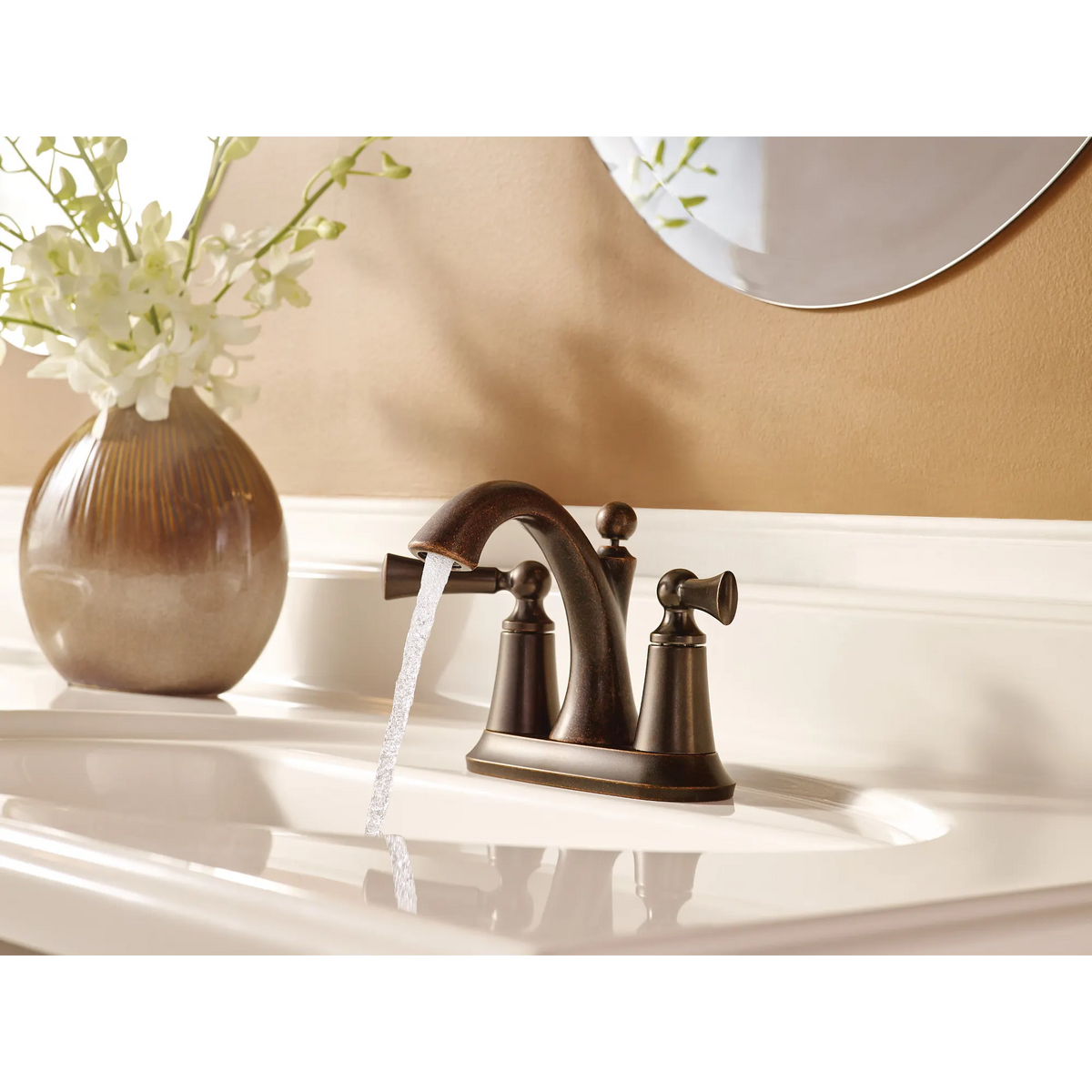 Moen Wynford Two-Handle High-Arc Bathroom Faucet 4505 in Chrome (4505) - view 3