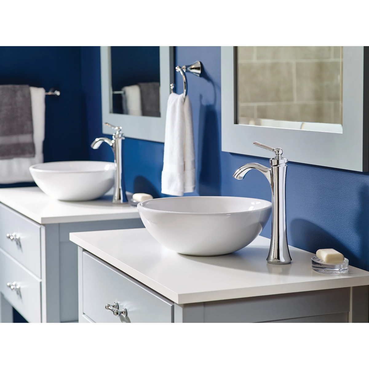Moen Wynford Single-Handle High-Arc Bathroom Faucet 4507 in Brushed Nickel (4507BN) - view 4