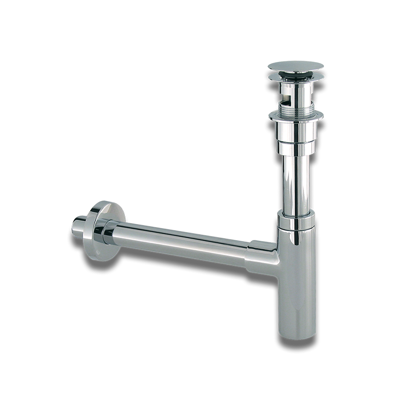 Rubi Basin P-Trap with Pop-Up Waste with Overflow Matte White R394WH