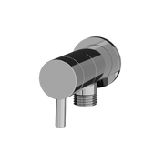 Rubi 1/2" Stop Valve with Round Handle and Water Outlet Chrome RTR562W01C