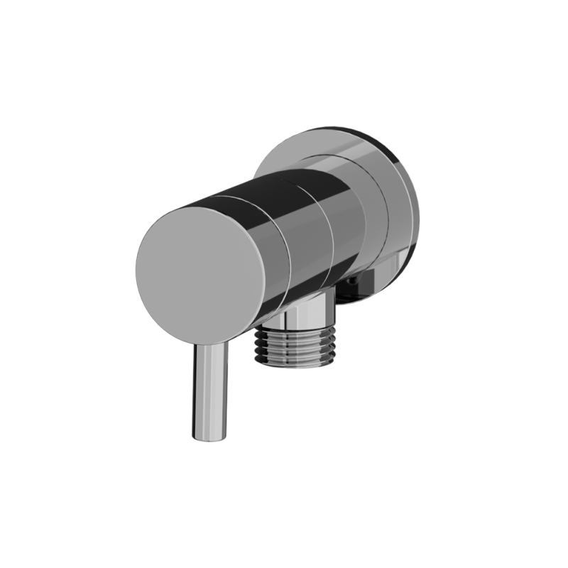 Rubi 1/2" Stop Valve with Round Handle and Water Outlet Chrome RTR562W01C