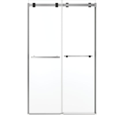 Duel Alto 44-47 X 78 in. 8mm Bypass Shower Door for Alcove Installation with GlassShield® glass in Chrome & Matte Black - Plumbing Market