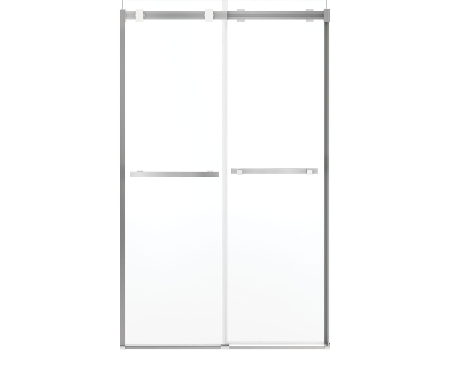 Duel Alto 44-47 X 78 in. 8mm Bypass Shower Door for Alcove Installation with GlassShield® glass in Chrome & Matte White - Plumbing Market