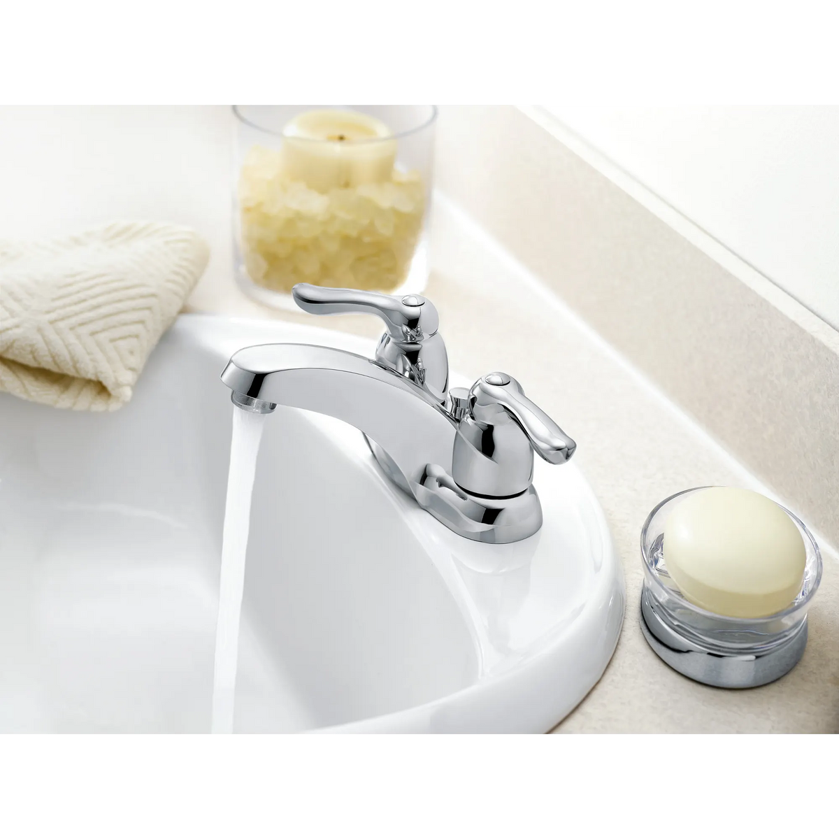 Moen Chateau Two-Handle Low-Arc Bathroom Faucet 4925 in Chrome (4925) - view 2