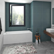 Zitta Bathtub Sala I alcove with skirt 59 3/4" x 31 3/4" x 21" right, rough in space 5½", acrylic, in alcove, Zitta collection TL16032TAFR1 - Plumbing Market