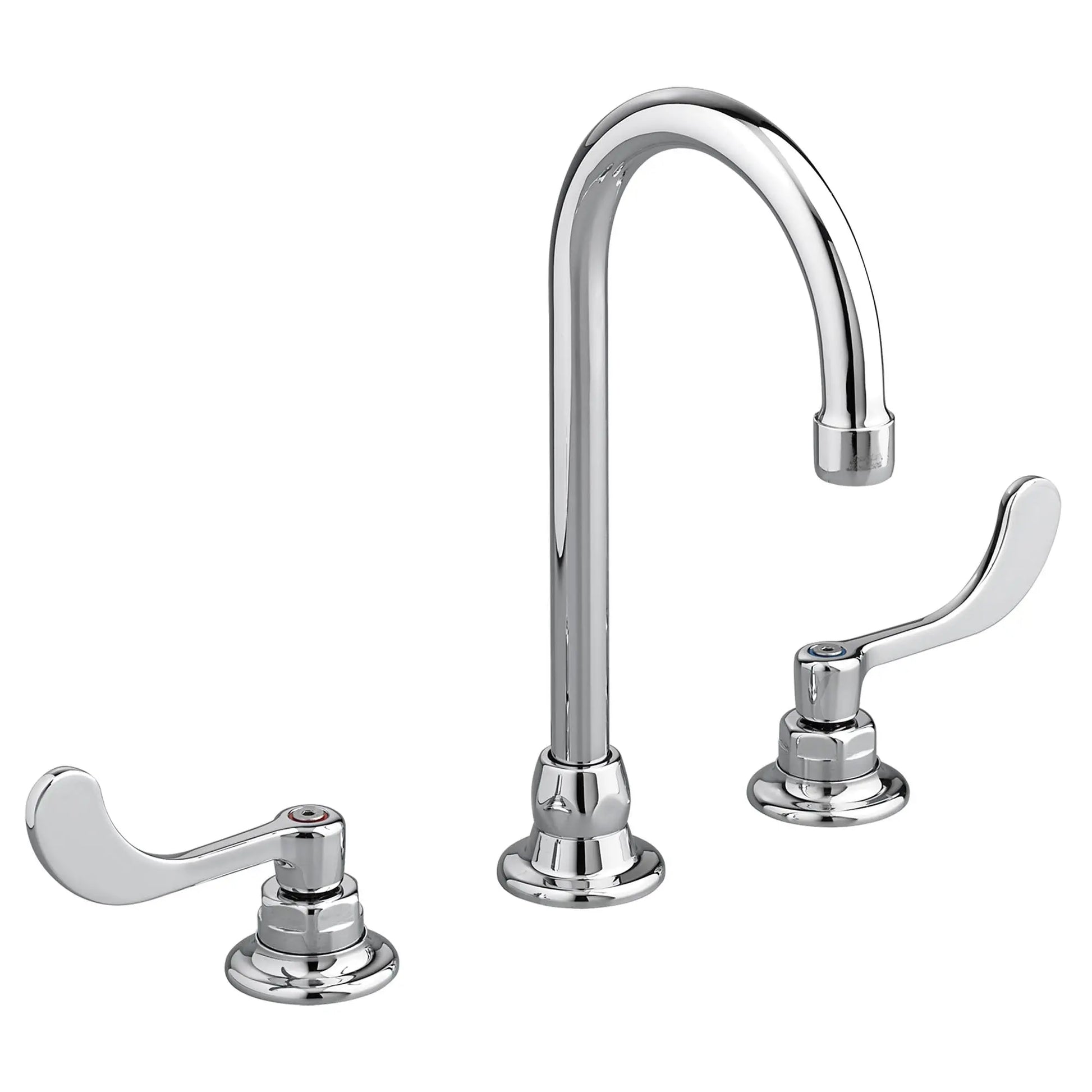 American Standard Monterrey 8-Inch Widespread Gooseneck Faucet With 6-inch Wrist Blade Handles 1.5 gpm/5.7 Lpm 6540160.002 - Plumbing Market