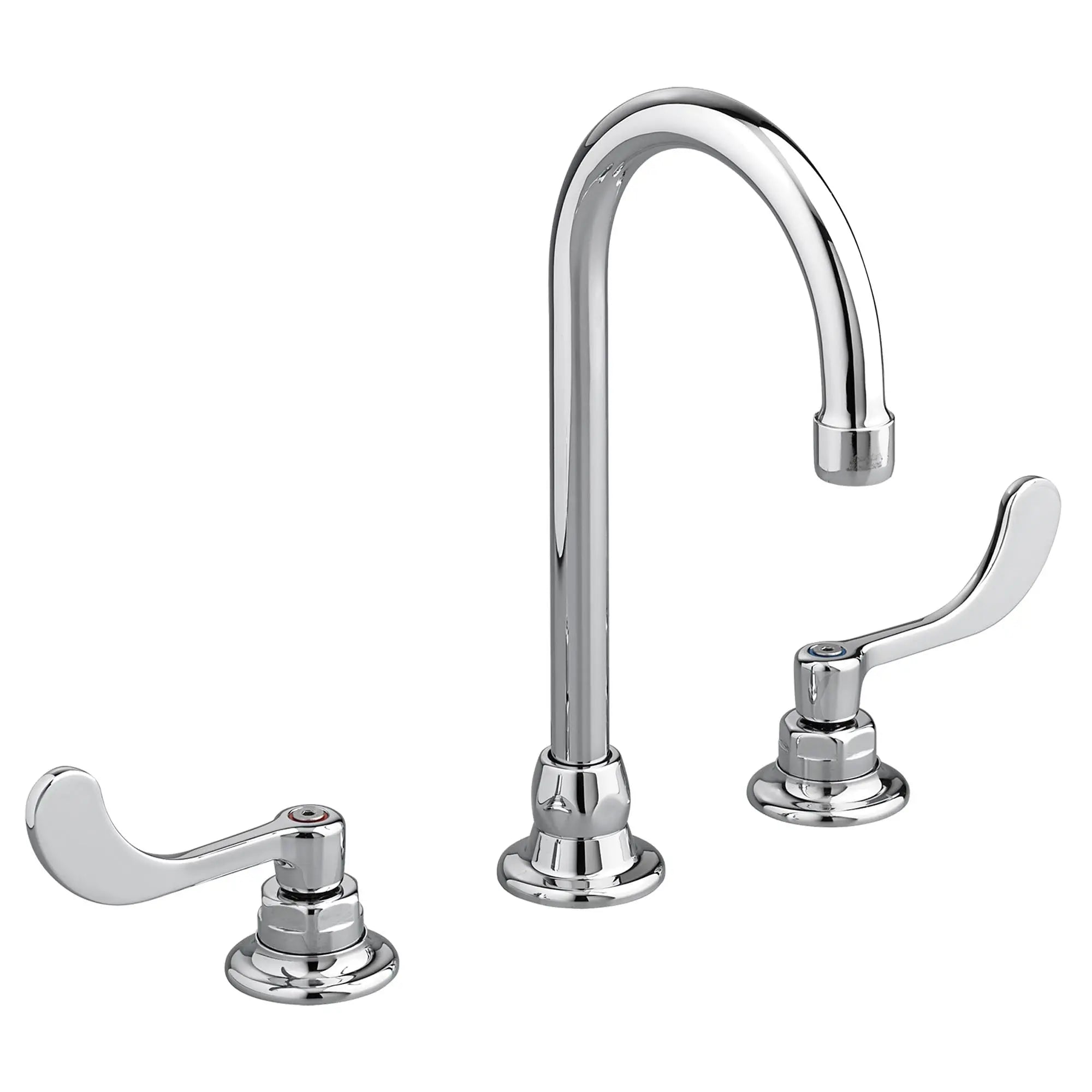 American Standard Monterrey 8-Inch Widespread Gooseneck Faucet With 6-inch Wrist Blade Handles 1.5 gpm/5.7 Lpm 6540160.002 - Plumbing Market