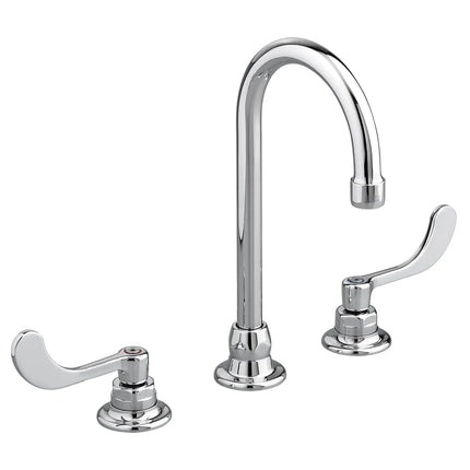 American Standard Monterrey 8-Inch Widespread Gooseneck Faucet With Wrist Blade Handles 1.5 gpm/5.7 Lpm 6540170.002 - Plumbing Market