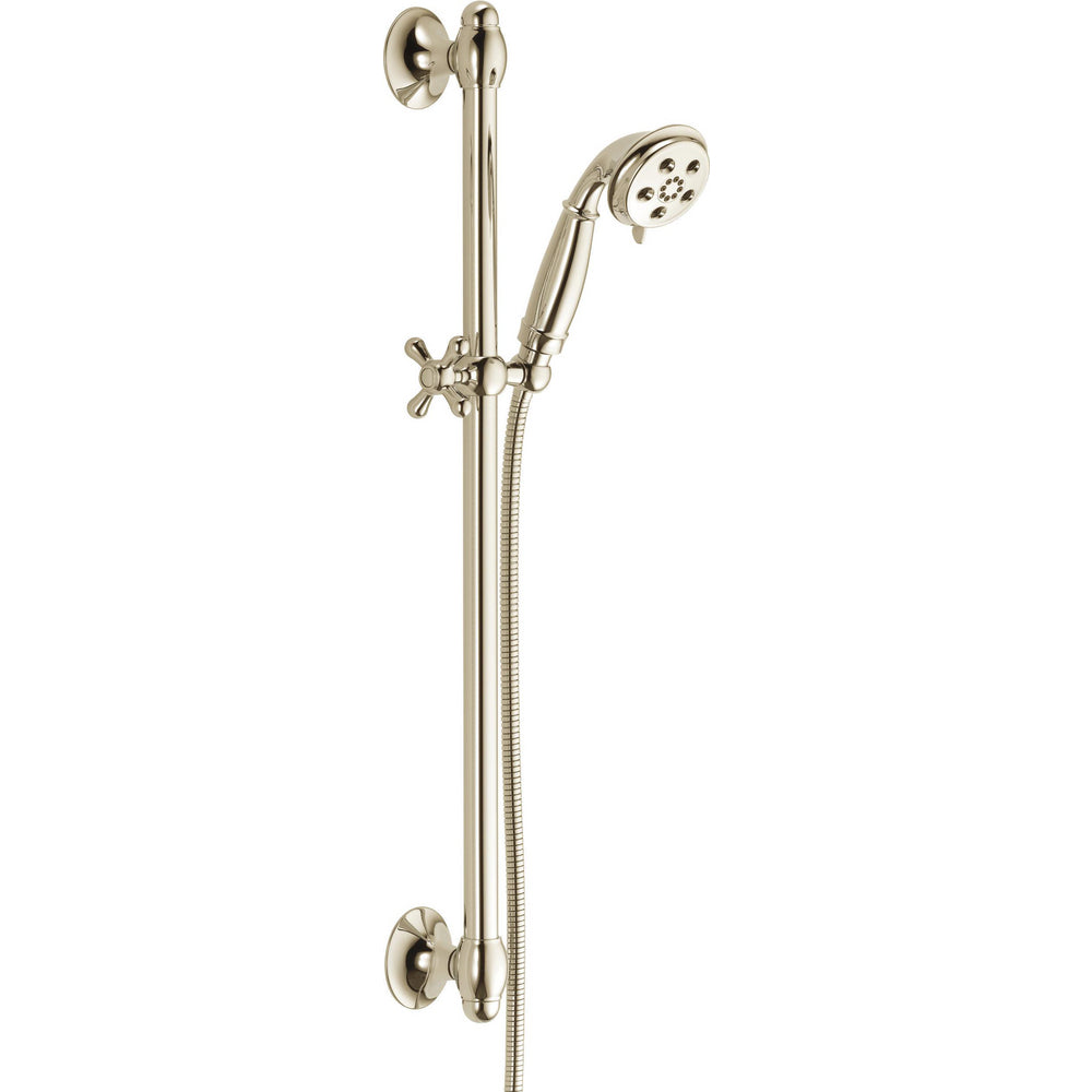 Delta Cassidy Slide Bar Handswr Round Trad. 3 Setting - Polished Nickel
