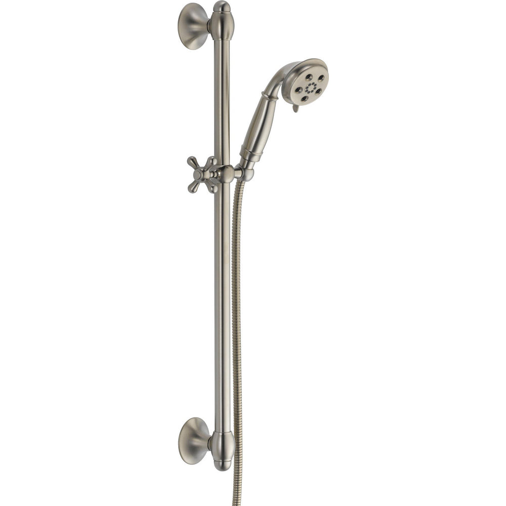 Delta Cassidy Slide Bar Handswr Round Trad. 3 Setting - Stainless Steel