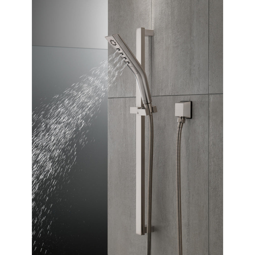 Delta Pivotal 3-Setting H2Okinetic Slide Bar Handshower - Stainless