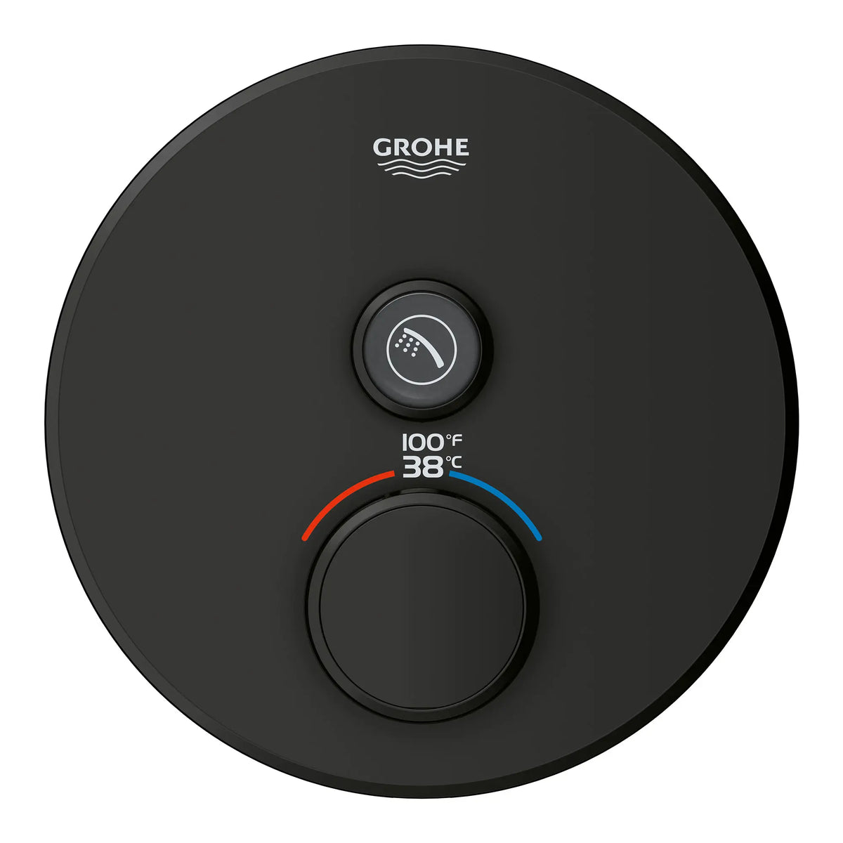 Grohe GRT SMARTCONTROL THM TRIM ROUND 1SC US Matte Black 291362430 - Matte Black
