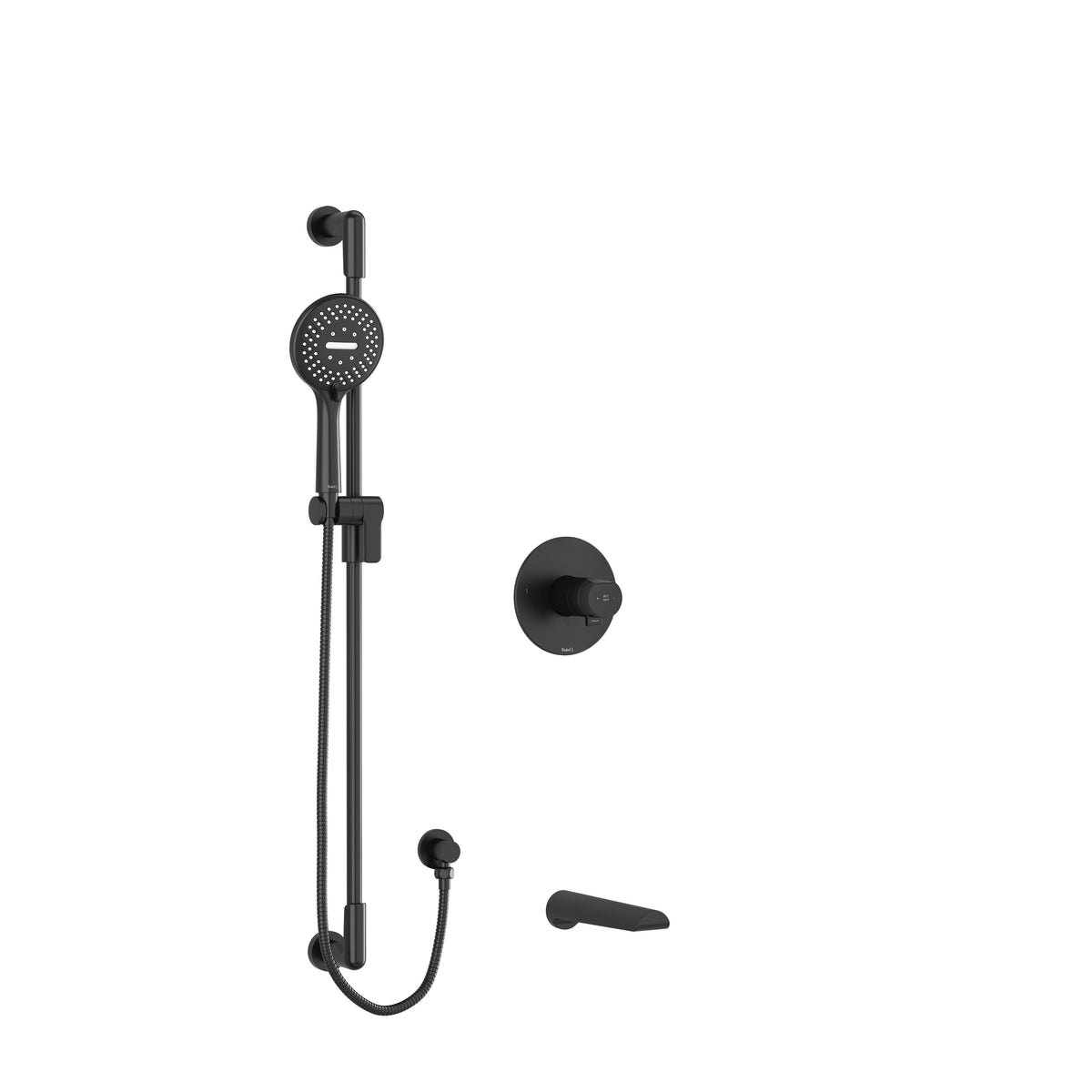 Riobel Parabola 1/2" Thermostatic & Pressure Balance Shower Trim Kit 1244 - Black (TKIT1244PBBK)