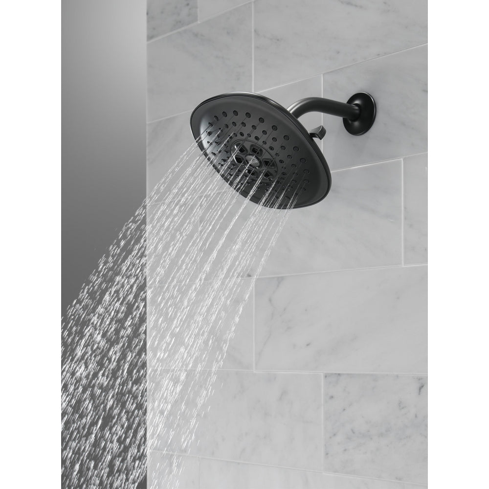 Delta 3 Setting H2Okinetics Contemporary Raincan Showerheads - Matte Black