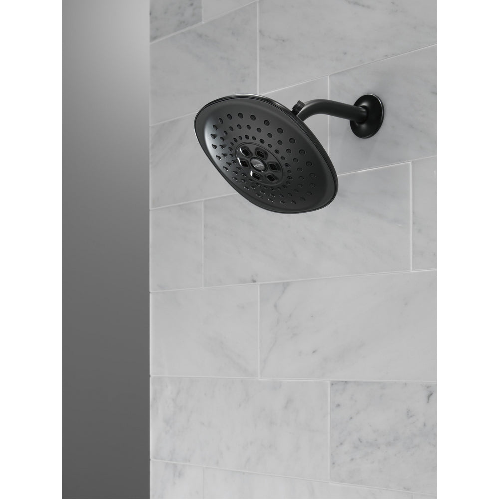 Delta 3 Setting H2Okinetics Contemporary Raincan Showerheads - Matte Black